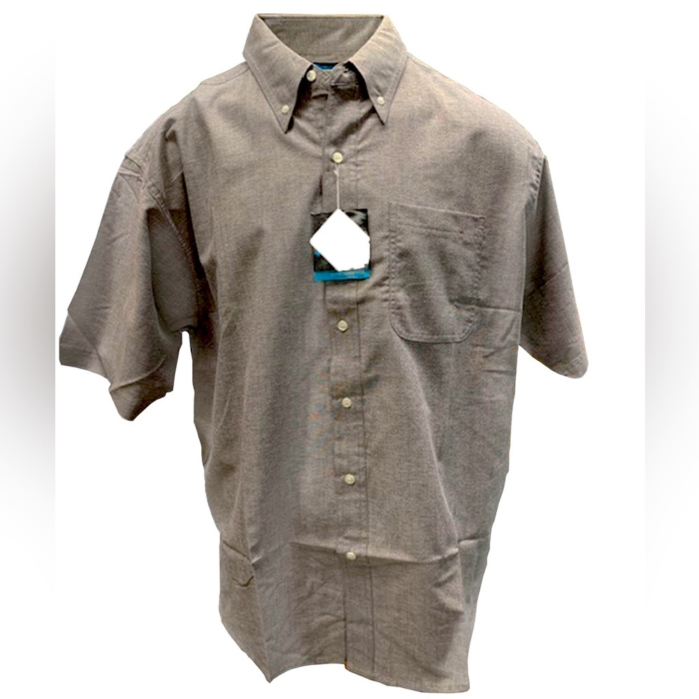 Tri-Mountain Retro Stain-Resistant Short Sleeve Oxford